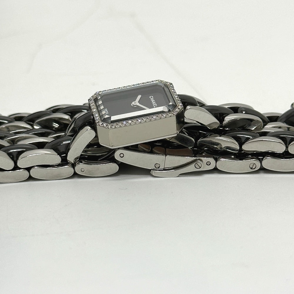 CHANEL Watches Quartz H3058 Stainless Steel, Ceramic black watch premire triple bracelet black dial Women