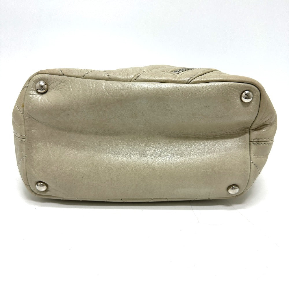 CHANEL Shoulder Bag A34317 leather white Cambon Line Cotton Club CC COCO Mark Women