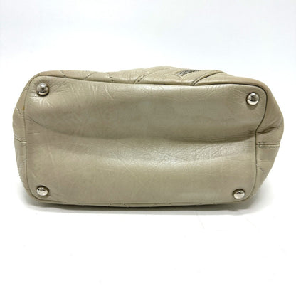 CHANEL Shoulder Bag A34317 leather white Cambon Line Cotton Club CC COCO Mark Women