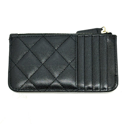 CHANEL Coin case AP4257 Caviar skin black Matrasse COCO Mark Fragment Case