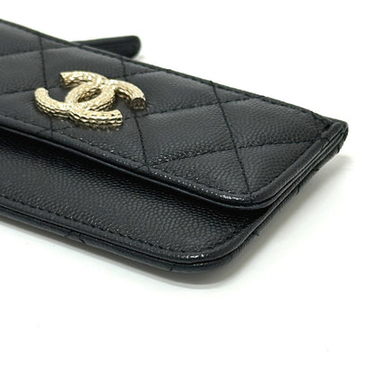 CHANEL Coin case AP4257 Caviar skin black Matrasse COCO Mark Fragment Case