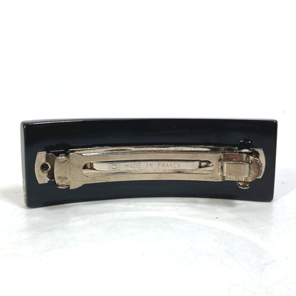 CHANEL Valletta plastic black 05P logo rhinestone Women