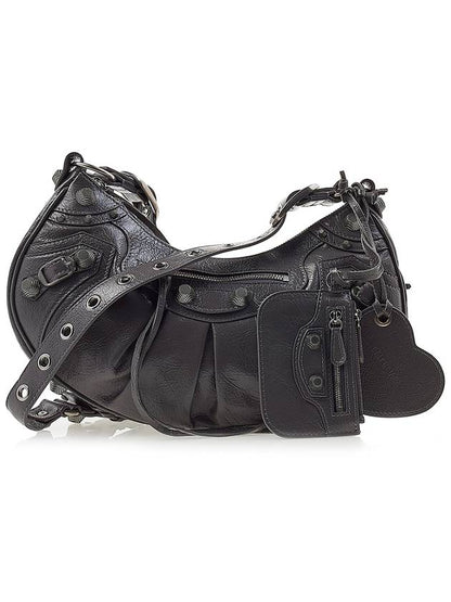 Luxury Balenciaga Trending 2025 Le Cagole Small Leather Shoulder Bag Grey