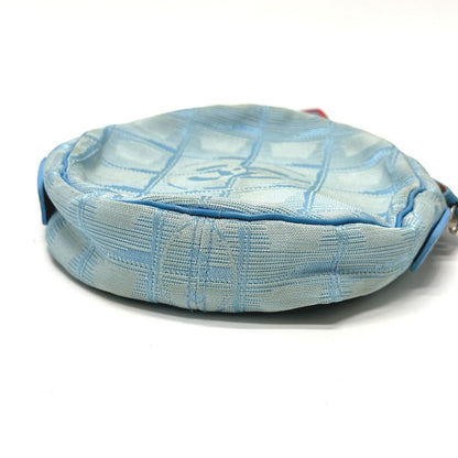 CHANEL Pouch Nylon blue Sports round Women