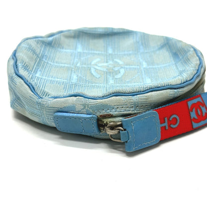 CHANEL Pouch Nylon blue Sports round Women