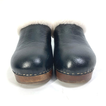 CHANEL Sandals Ã¢ÂÂf32594 leather black 23N Mouton clogs CC COCO Mark Women 38