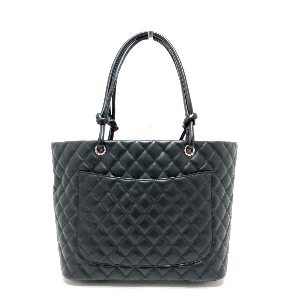 CHANEL Tote Bag A25169 lambskin black Matrasse Cambon line Women