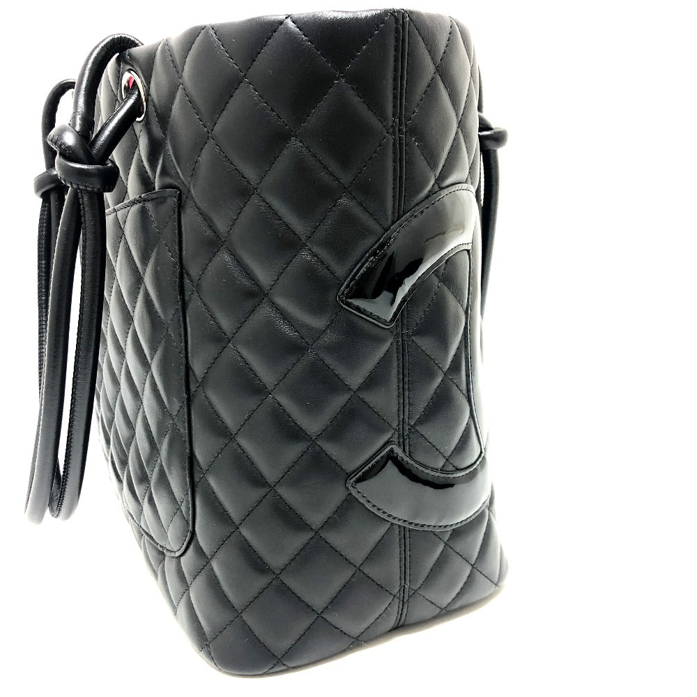 CHANEL Tote Bag A25169 lambskin black Matrasse Cambon line Women