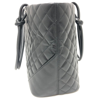 CHANEL Tote Bag A25169 lambskin black Matrasse Cambon line Women