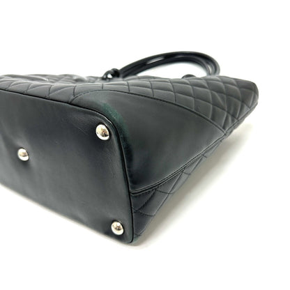 CHANEL Tote Bag A25169 Lambskin, Patent Leather black Matrasse Cambon Line