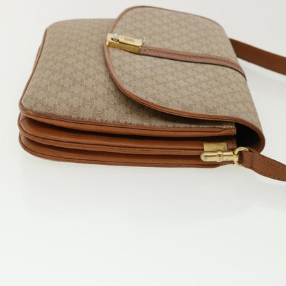 Luxury CELINE Macadam Canvas Shoulder Bag Beige  32455