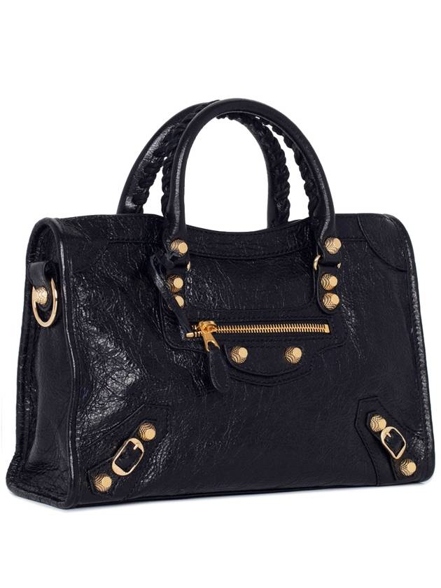 Luxury Balenciaga Trending 2025 Giant Motor City Small Shoulder Bag Black Gold