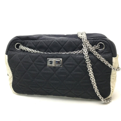 CHANEL Shoulder Bag canvas black quilting By color Women
