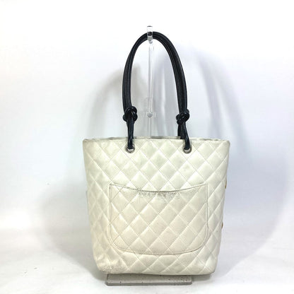 CHANEL Tote Bag A25167 lambskin white Cambon line CC COCO Mark Women