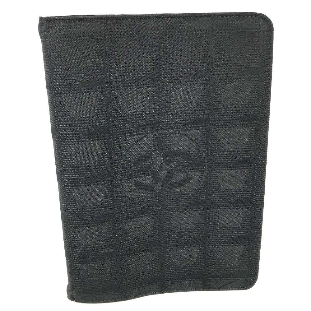 CHANEL Notebook cover Nylon black New travel line logo Women