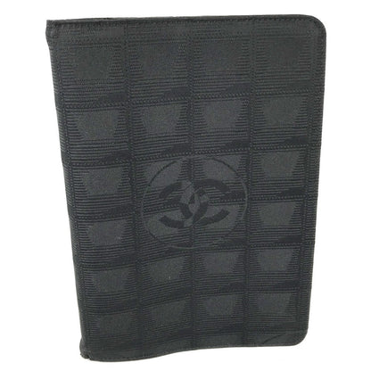 CHANEL Notebook cover Nylon black New travel line logo Women