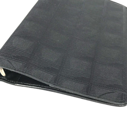 CHANEL Notebook cover Nylon black New travel line logo Women