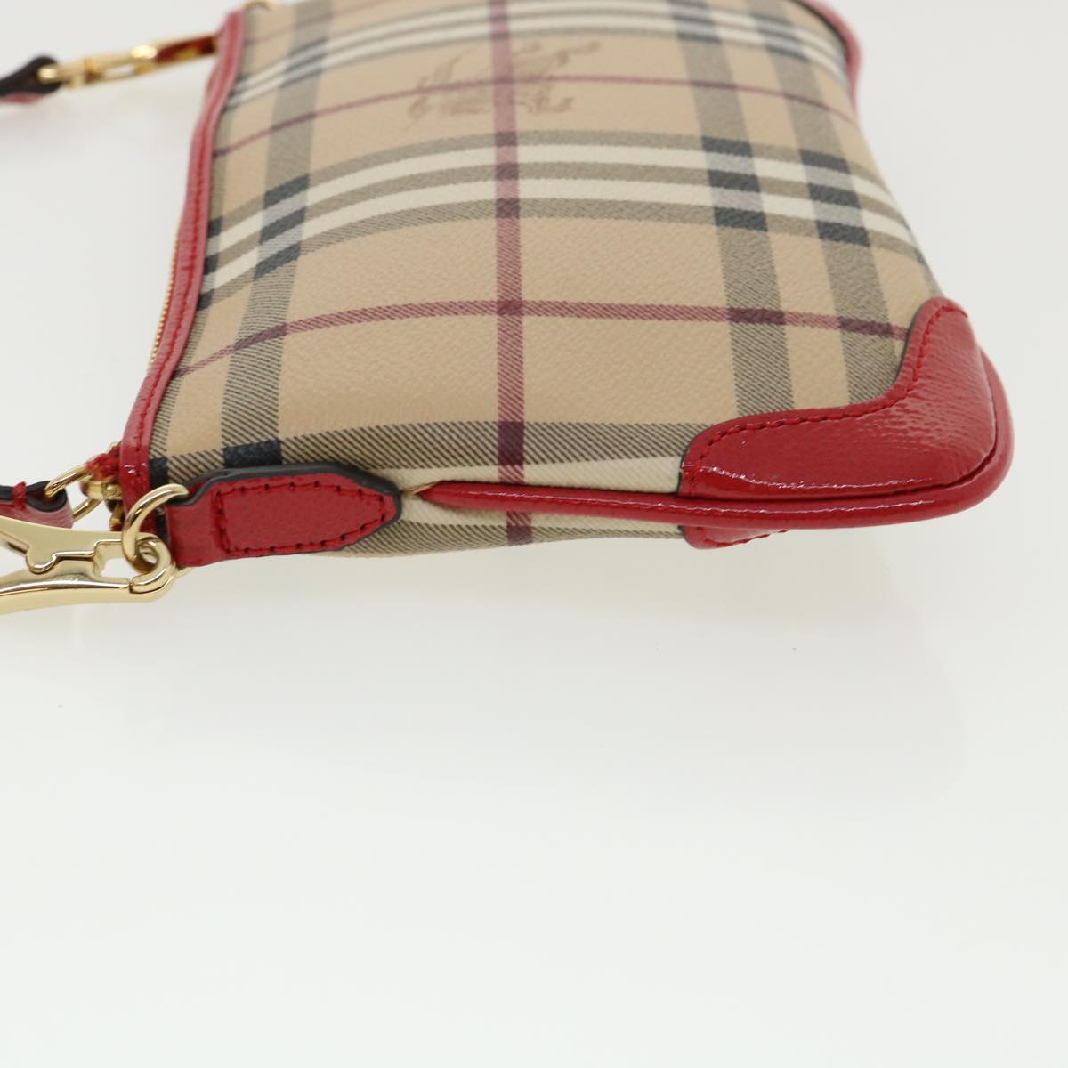 Luxury Burberry Nova Check Shoulder Bag PVC Leather bright rose 3910756 Auth 32762A