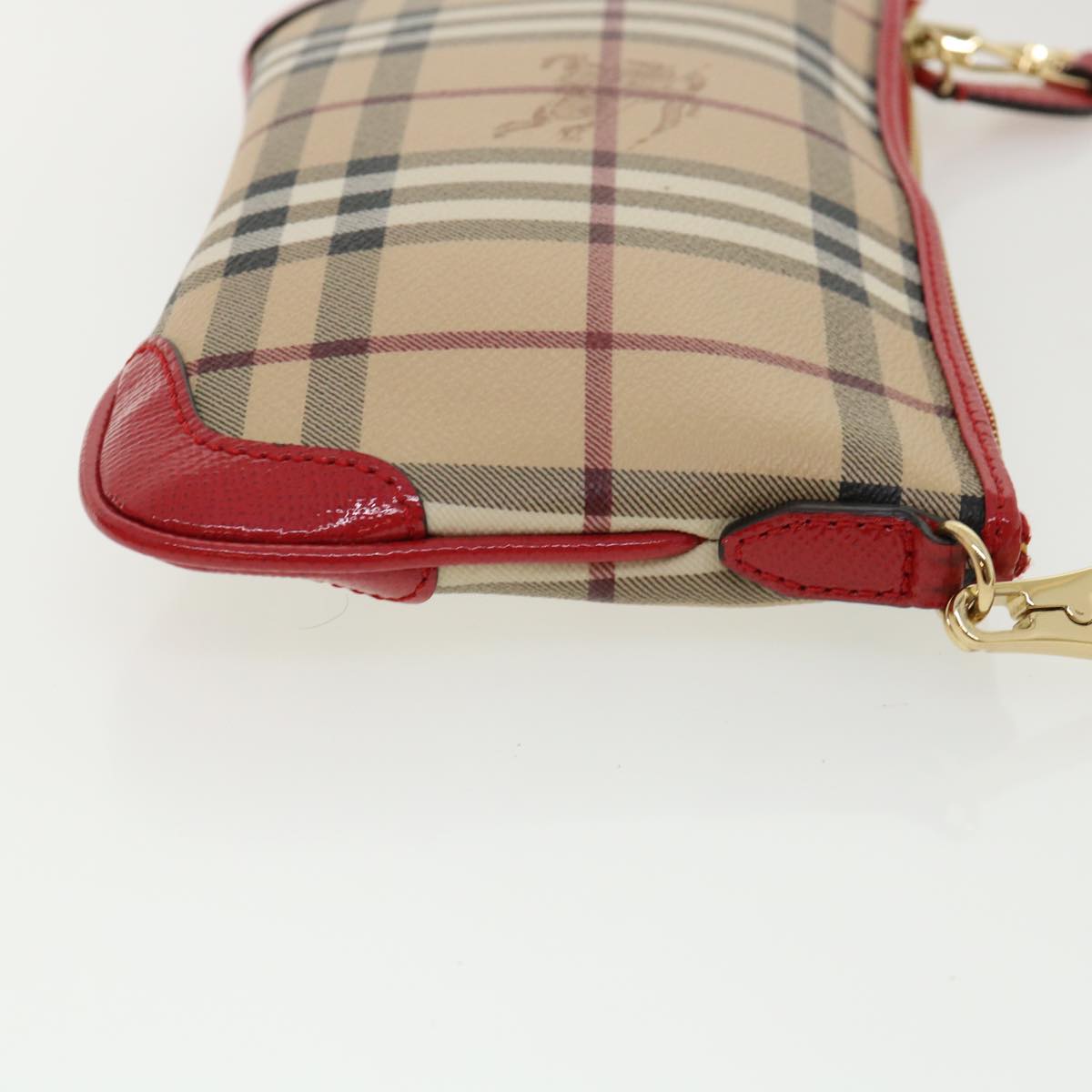 Luxury Burberry Nova Check Shoulder Bag PVC Leather bright rose 3910756 Auth 32762A