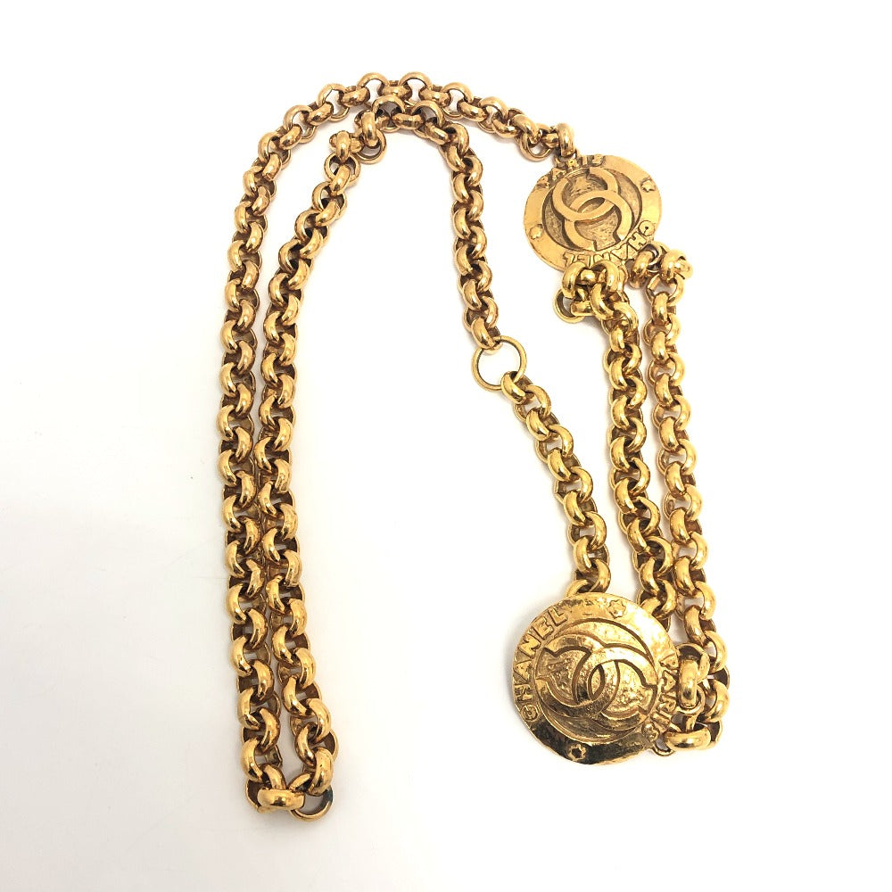 CHANEL belt metal gold COCO Mark logo Women