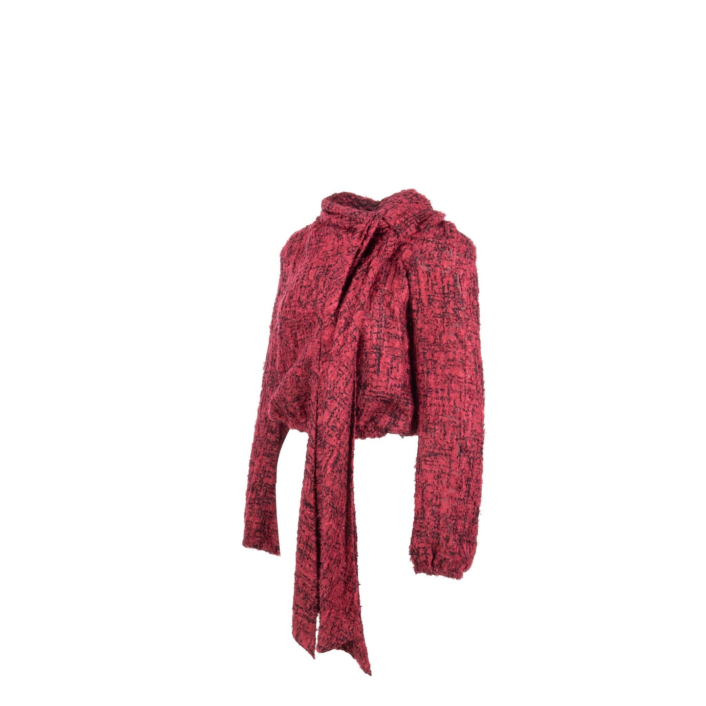 Chanel Size 34 22A Blouse Silk Burgundy/Black