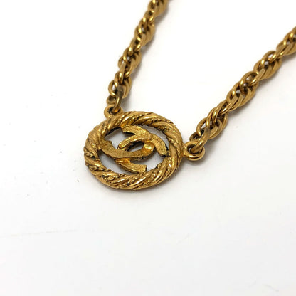 CHANEL Necklace metal gold COCO Mark