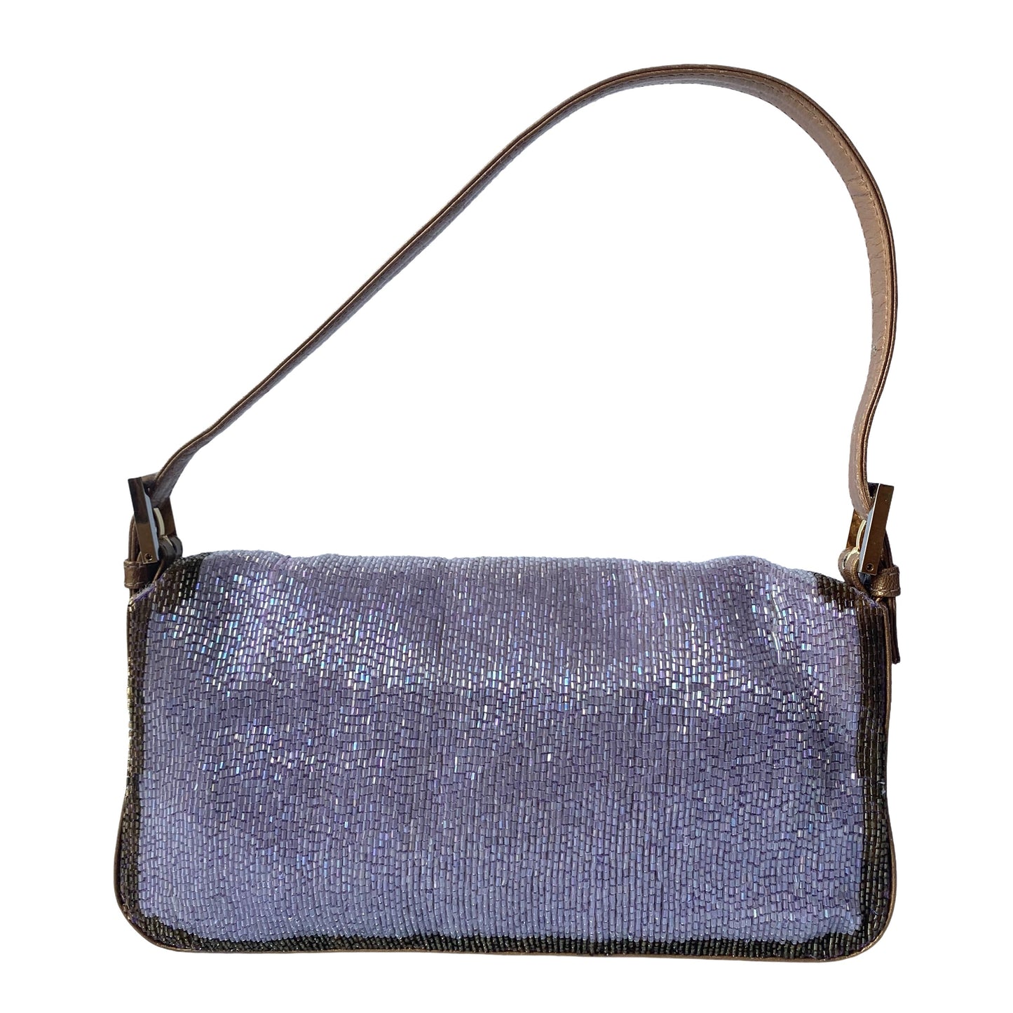 FENDI Baguette Glitter beads Lilac
