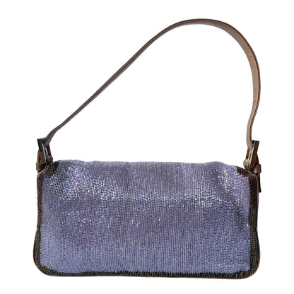FENDI Baguette Glitter beads Lilac