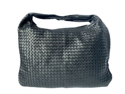 Bottega Veneta Intrecciato Hobo Bag Large Black Lambskin leather