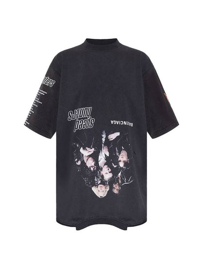 Luxury Balenciaga Trending 2025 Speed Hunter Upside Down Oversized Short Sleeve T-shirt Black