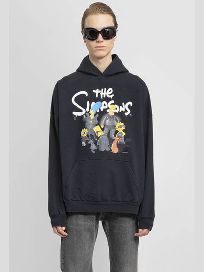 Luxury Balenciaga Trending 2025 Men's Simpson Overfit Hoodie Black