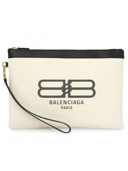 Luxury Balenciaga Trending 2025 Flat Jumbo Clutch Bag Ivory