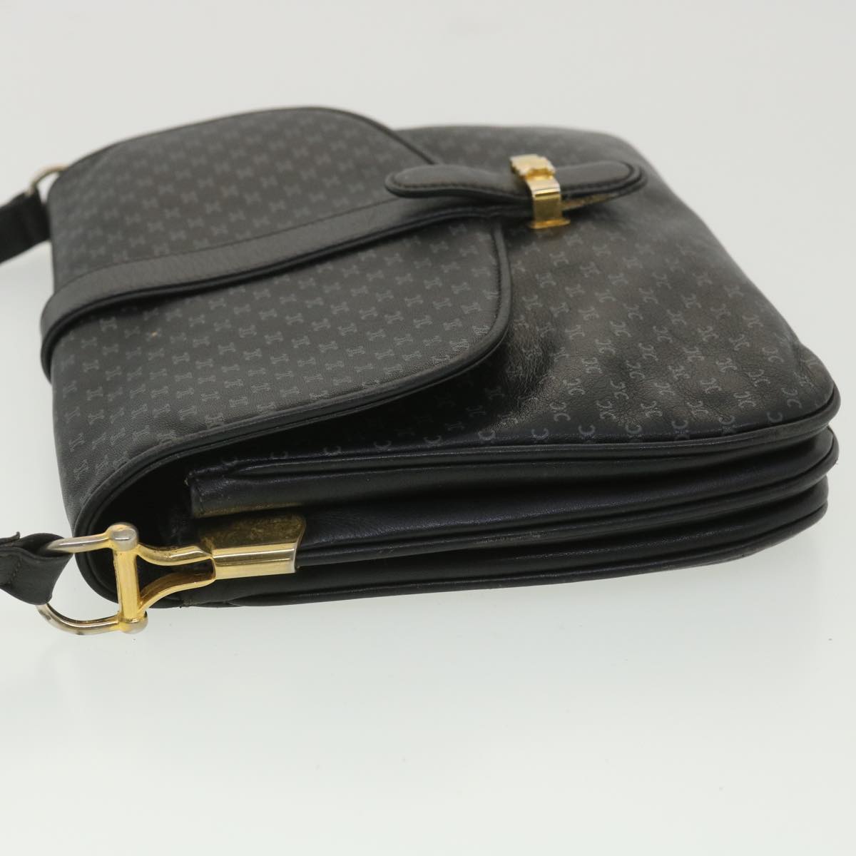 Luxury CELINE Shoulder Bag Leather Black  34008