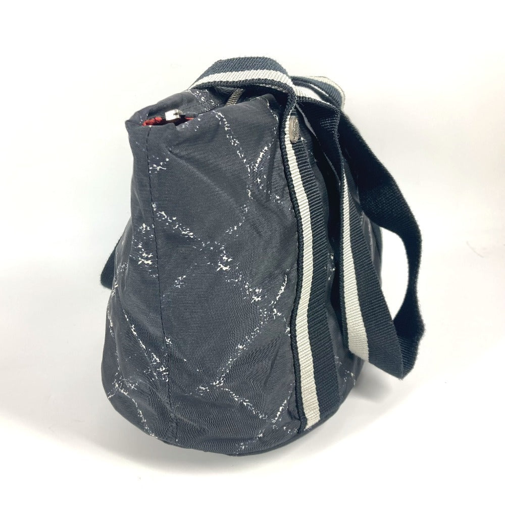 CHANEL Boston Duffel bag Nylon black Old travel line Pet Bag unisex(Unisex)