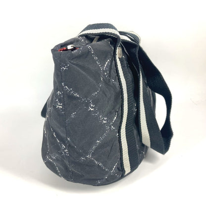 CHANEL Boston Duffel bag Nylon black Old travel line Pet Bag unisex(Unisex)