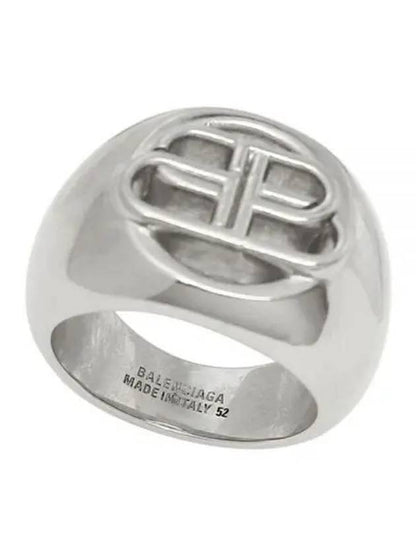 Luxury Balenciaga Trending 2025 BB Signature Bold Ring Silver