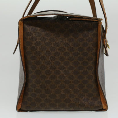 Luxury CELINE Macadam Canvas Hand Bag PVC Leather Brown  34655