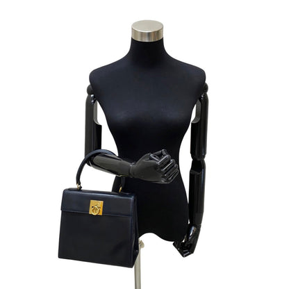 CELINE Shoulder Bag Calfskin Navy Women
