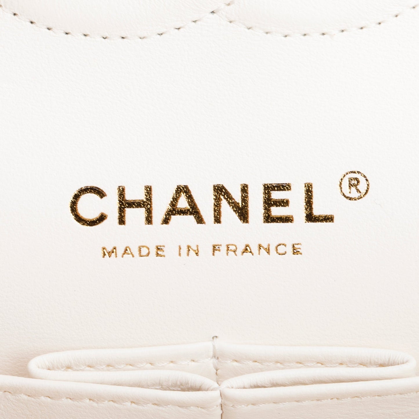 Chanel White Quilted Caviar Leather Classic Medium Double Flap Bag