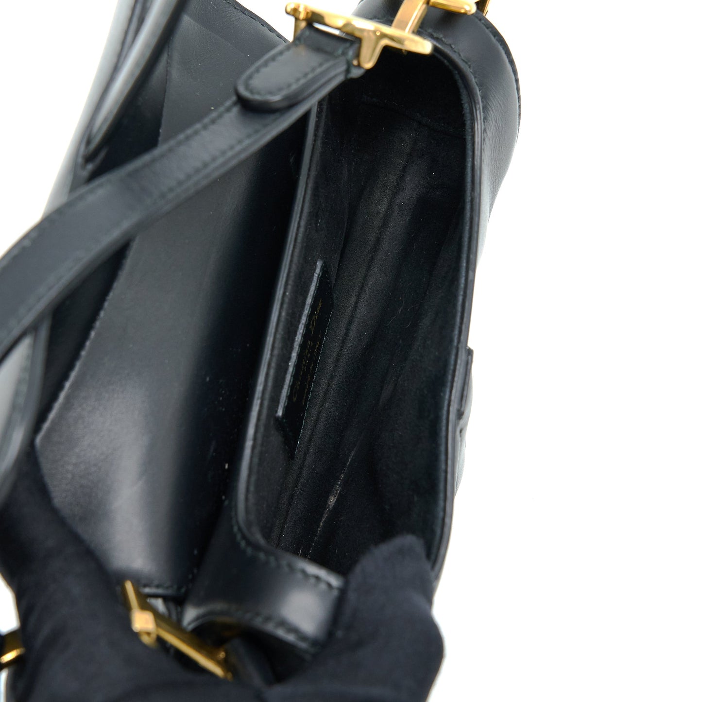 Dior Small Saddle Purse Calfskin Black
