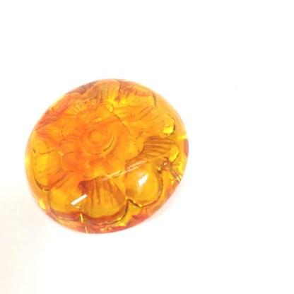 CHANEL Brooch plastic Orange Brand accessories 96A camellia Women