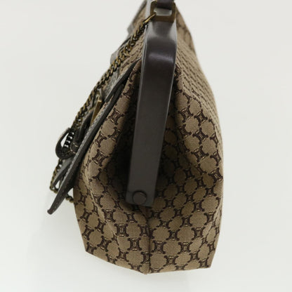 Luxury CELINE Paris Macadam Canvas Hand Bag Beige  35578