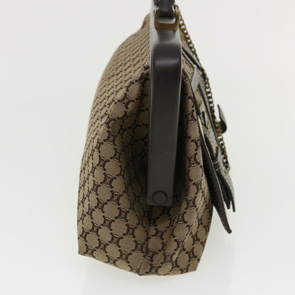 Luxury CELINE Paris Macadam Canvas Hand Bag Beige  35578
