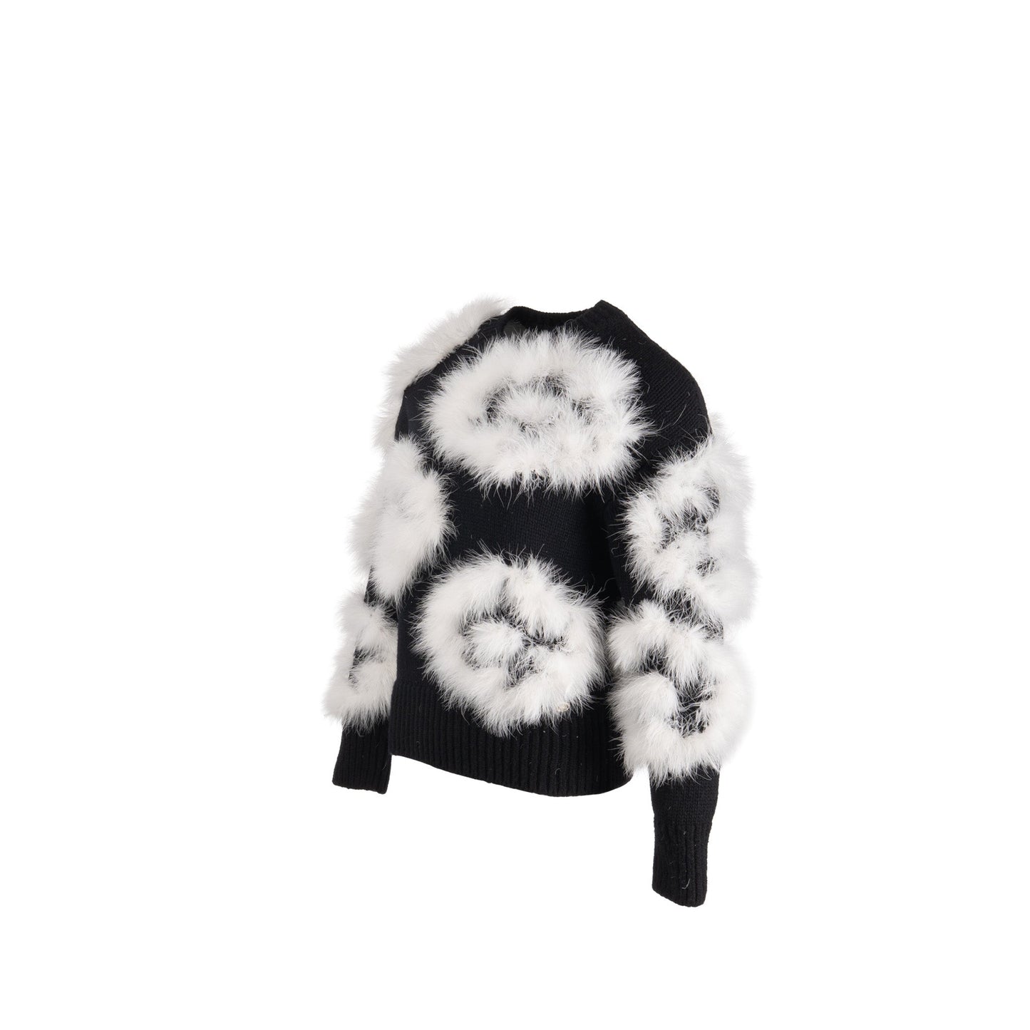 Chanel Size 36 23K pullover cashmere black / white