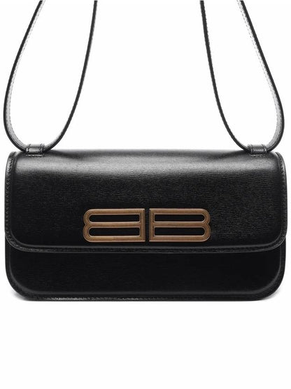 Luxury Balenciaga Trending 2025 BB Logo Gossip Small Shoulder Bag Black