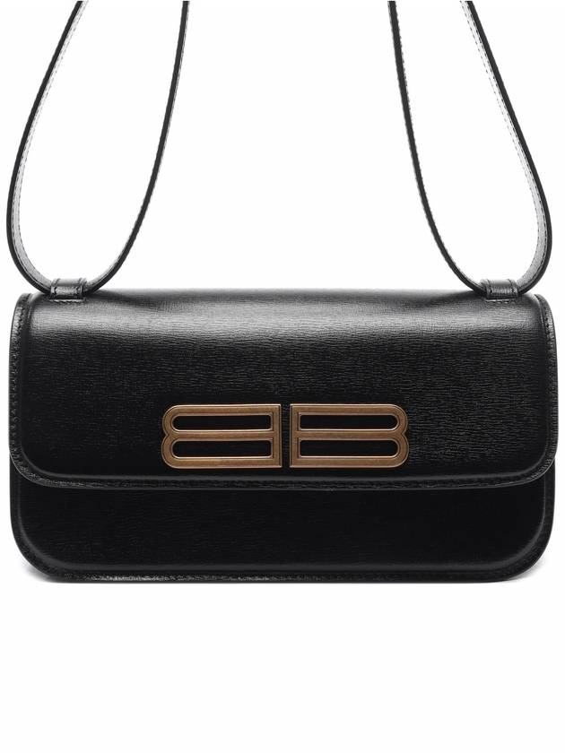Luxury Balenciaga Trending 2025 BB Logo Gossip Small Shoulder Bag Black