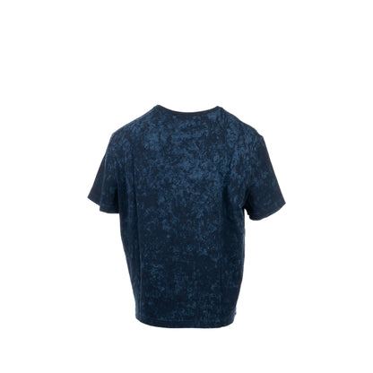 Chanel Size 42/44 20S Signature Logo with Crystal CC Logo Plaque T-shirt Cotton Navy Blue