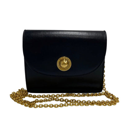CELINE Shoulder Bag Calfskin, Leather Navy Star Ball Metal Women