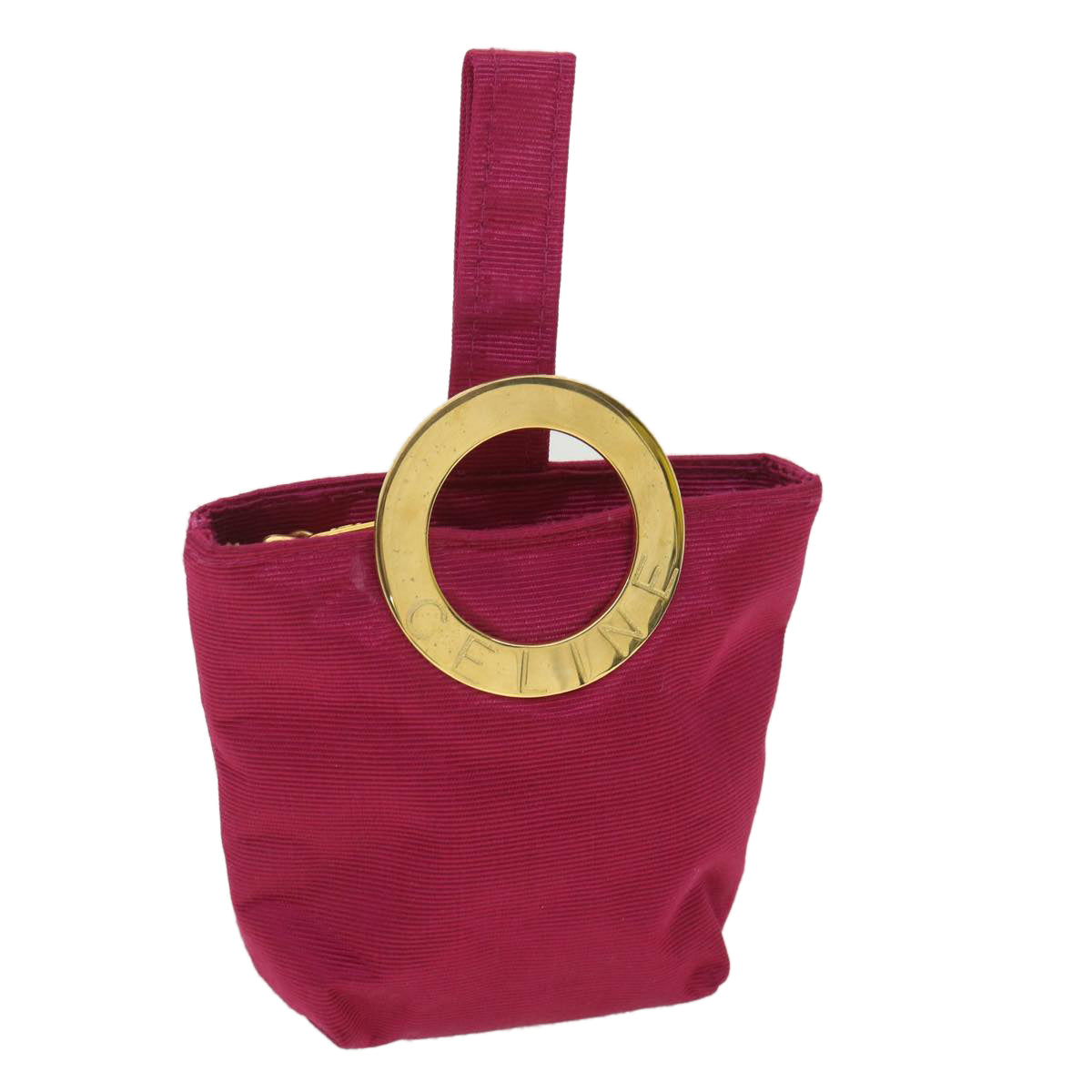 Luxury CELINE Logo Pouch Nylon Red Pink  36350