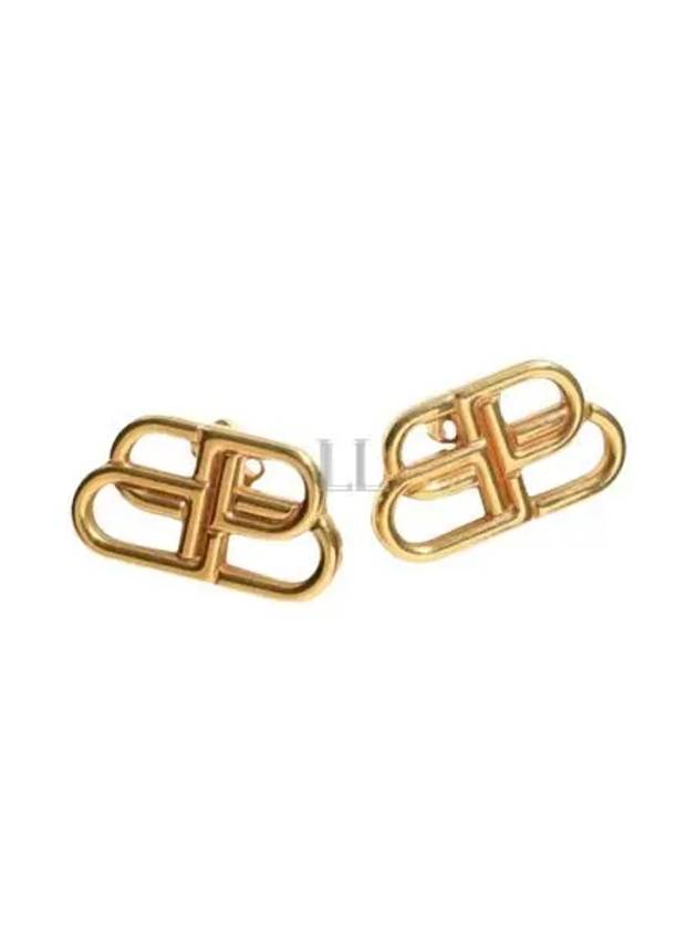 Luxury Balenciaga Trending 2025 BB Logo Stud Earrings Gold